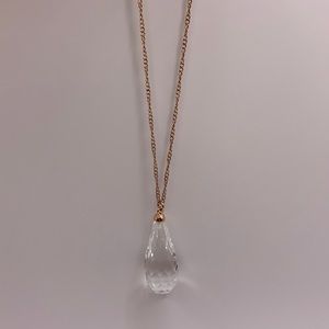 Rose Gold-tone glass Necklace